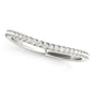 White Gold 14k Pave Setting Style Curved Diamond Wedding Ring