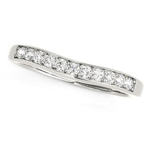 Load image into Gallery viewer, White Gold 14k Slight Curved Diamond Wedding Ring