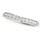 White Gold 14k Slight Curved Diamond Wedding Ring