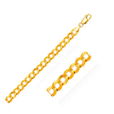14k Yellow Gold Solid Curb Chain 10.0mm