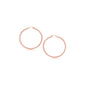 Rose Gold 14k 15 mm Polished Hoop Earrings with Snap Lock Backing