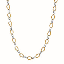 Load image into Gallery viewer, Twisted Oval Chain Necklace in 14k Two Tone Gold